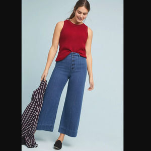 Anthropologie Pilcro High Rise Wide Leg Culotte Jeans - New Size 6
